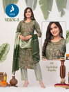 Morni 3 By Kaya Chanderi Foil Printed Kurti With Bottom Dupatta Wholesale Market In Surat
